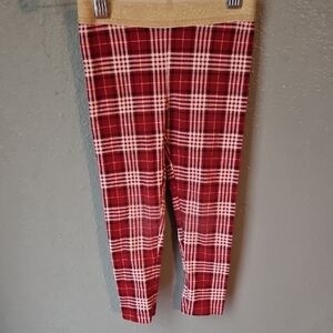 5/$10 Carter's Red Plaid Leggings